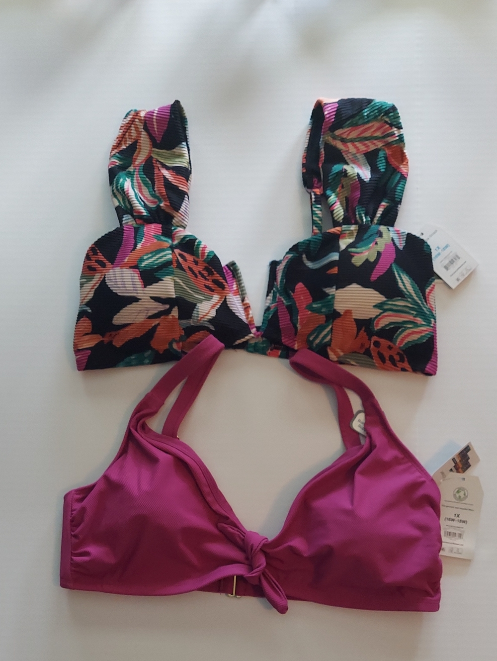 Time And Tru Bikini Tops Womens Size 1X NWT